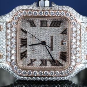 Reloj de Lujo para Mujer de Alta Calidad, en Acero Inoxidable con Moissanita, Caja Cuadrada de 40mm, Mecánico Analógico, Cierre Oculto, Cristal de Zafiro - Product Image 2