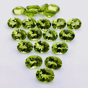 Mejor venta precio más bajo Natural 7x9mm peridoto facetado corte ovalado fabricación de joyas piedras preciosas sueltas del proveedor para joyería de moda - Product Image 1