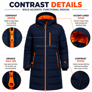 Men long hooded waterproof windproof down jacket winter thick warm padded <b>parka</b> outdoor slim fit lightweight breathable - Product Image 6