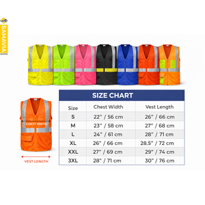 Gilet de sécurité Samavia en polyester respirant et durable RTP |   Logo personnalisé Unisexe OEM Vente en gros Commandes en gros Fabriqué au Pakistan - Product Image 6