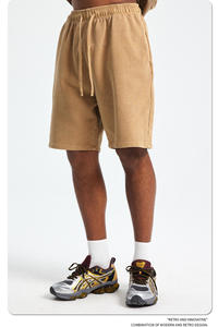 Shorts de bain mi-longs pour hommes en tissu Oxford 100 % coton avec cordon de serrage, écologiques et imperméables, style décontracté - Product Image 3