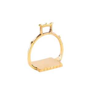 Attractive Modern <b>Gold</b> Tone Alloy Metal Geometric Ellipse Equestrian Inspired Tabletop <b>Vase</b> & Centerpiece - Product Image 4