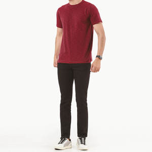 Camiseta Exclusiva para Hombre, Cuello Redondo, Manga Corta, Color Sólido, Estilo Casual, 100% Algodón, Corte Regular, Tejido Transpirable - Product Image 2
