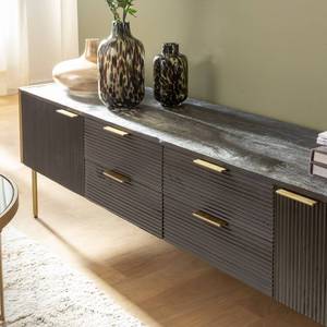 Mueble para TV Vandana Mira Cresta en madera de mango y metal en tono dorado - Product Image 2