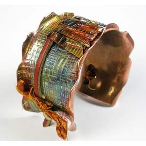 Pulsera de Cobre con Cristales, Moderna y Elegante, Hecha a Mano por RR ENTERPRISES de la India - Product Image 3