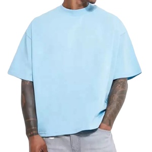 Premium personalizar hombres Casual verano cuello redondo Camiseta suelta de gran tamaño camisa de manga corta al aire libre moda lavado ácido ropa de diario - Product Image 1