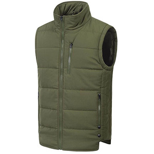 Gilet de sport en gros, gilet matelassé respirant à col montant, gilet chaud en duvet pour hommes - Product Image 6