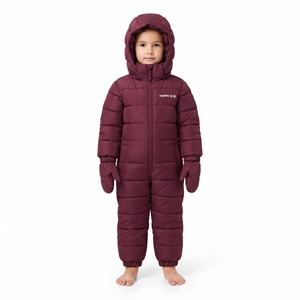 Combinaison d'hiver pour bébé fille Hawk Eye, une pièce, à capuche, isolante synthétique, coupe-vent, en polyester, pour nourrissons et tout-petits - Product Image 1