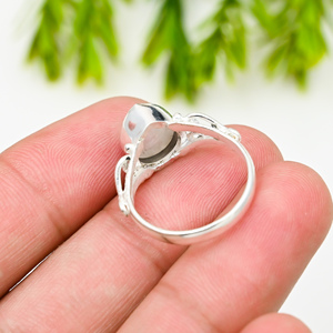 <b>Rainbow</b> Gemstone Rings 925 Silver Luxury Party - Product Image 3
