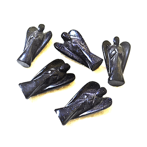 High Quality Blue Gold Stone 2 Inch Religious Angel Carvings Natural <b>Crystal</b> Figurines <b>Crystal</b> Crafts Fairy Sculpture - Product Image 3