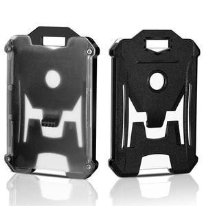 Porte-carte d'identité vertical en plastique de style tactique avec boucle de sécurité détachable |   Étui de protection robuste pour badges, grande capacité, porte-cartes d'accès - Product Image 1