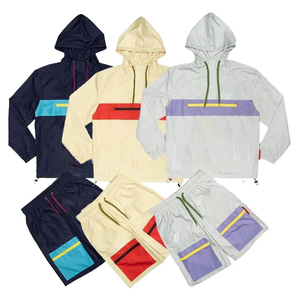 Two Piece Waterproof <b>Plus</b> <b>Size</b> Wind Breaker <b>Jacket</b> <b>Light</b> <b>Weight</b> Windbreaker Short Sets Polyester Tracksuit Autumn Windbreaker - Product Image 5