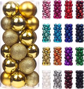 Christmas Ball Ornaments Pre Strung Xmas <b>Tree</b> Decorations Holiday Hanging Baubles for Festive Home Party Decor - Product Image 2