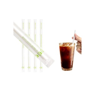 หลอดดูดน้ำย่อยสลายได้ทางชีวภาพ PLA ยี่ห้อ DONGILPLATECHI ขนาด 7 x 210 มม. บรรจุภัณฑ์แยกชิ้น ปลอดภัยต่อสิ่งแวดล้อมทางทะเล หลอดดูดน้ำแบบใช้แล้วทิ้ง - Product Image 3