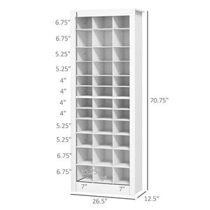 Moderno Armadio Portascarpe in MDF Bianco, Regolabile e Impermeabile, Soluzione Salvaspazio e Antipolvere per la Casa - Product Image 5