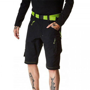 Shorts de sécurité haute visibilité pour hommes avec bandes réfléchissantes, pantalon de travail cargo décontracté et sécurisé, haute visibilité - Product Image 4