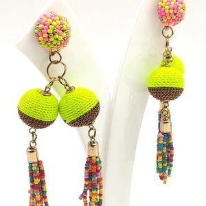 ead Embroidered <b>Earrings</b> From India <b>Handmade</b> Multi Color <b>Earrings</b> for Women and Girls by MD HANDICRAFTS - Product Image 1