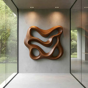 Sculpture Art Déco de Luxe Décoration Murale Meubles en Bois Organique Artisanaux pour Salon Cadeau de Pendaison de Crémaillère - Product Image 1