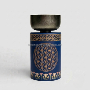 Quemador de Incienso de Geometría Sagrada Hecho a Mano, Mandala Geométrico, Calentador de Aceite Aromático para Velas de Té, Incensario Azul para Bakhoor, Venta al por Mayor - Product Image 3