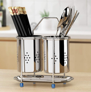Support à cuillères en acier inoxydable, porte-ustensiles de cuisine, support à baguettes en acier inoxydable, organisateur de couverts, porte-cuillères - Product Image 5