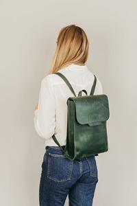 Large Capacity Lightweight Eco Friendly Bags Outdoor Leather Laptop <b>Backpack</b> for Women Water Resistant Fashion Leather <b>Backpack</b> - Product Image 4