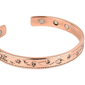 Bracelet de luxe, bijoux ayurvédiques, bracelet en cuivre fait à la main, martelé, pour homme et femme, personnalisation, anniversaire - Product Image 2