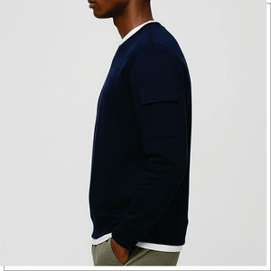 เสื้อสเวตเชิ้ตผ้าฝ้ายคุณภาพพรีเมียมทรงโอเวอร์ไซส์สำหรับผู้ชาย ปักลายตามสั่ง ทรงหลวม สวมใส่สบาย คุณภาพสูง - Product Image 3