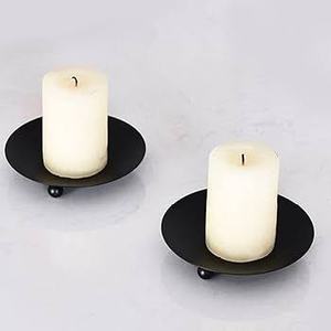 Best Selling Black Powder <b>T</b>-<b>Light</b> Coated Candle Holder Tabletop For Home Decorative Christmas Wedding Decoration Candle Holder - Product Image 1