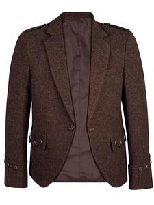 Chaqueta casual de invierno de tweed marrón escocés hecha a medida con chaleco para hombre, transpirable, lista para enviar. - Product Image 6