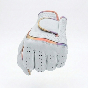 Guante de Golf de Piel Cabretta Premium para Mano Izquierda, Agarre Suave, Transpirable, Diseño Dinámico en Degradado, Antideslizante, con Cierre de Velcro para Deportes al Aire Libre - Product Image 2