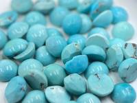 Batu Permata Turquoise Persia Alami Dipanaskan Bentuk Cabochon, Kualitas Unggul Langka, Potongan Brilian, Bersertifikat Pihak Ketiga, Berbagai Ukuran