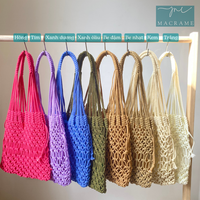 Hot Summer Beach Sac à main Paille Macramé Corde de coton Tissé Accessoire de décoration intérieure