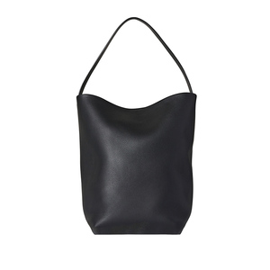Genuine Leather Tote Bag Minimalist Large Capacity Shoulder Carryall for Women Shopping Work Travel <b>Beach</b> and Daily Essentials - Product Image 3