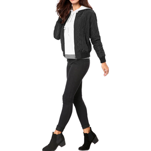 Veste bomber d'hiver pour femmes, veste matelassée chaude, streetwear tendance, fournisseur en gros OEM ODM personnalisé - Product Image 2