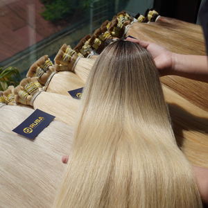 Extensions de cheveux humains en vrac, blond clair, noir, brun, lisses, cheveux vierges slaves vietnamiens, super double drawn, couleur tendance - Product Image 1