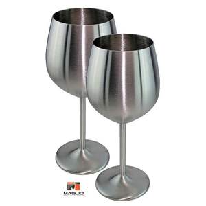 Copa de Vino de Acero Inoxidable, Copa de Metal Irrompible con Tallo, Juego de Copas para Vino Tinto, para Fiestas al Aire Libre, Picnic, Bar, Artículos de Bar de Alta Calidad - Product Image 3