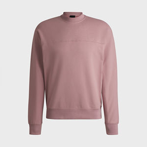 Sudadera de Cuello Redondo para Hombre, Informal, de Invierno, de Color Sólido, Ecológica, Transpirable, de Algodón y Poliéster, Personalizable, de Alta Calidad, Corte Holgado - Product Image 3