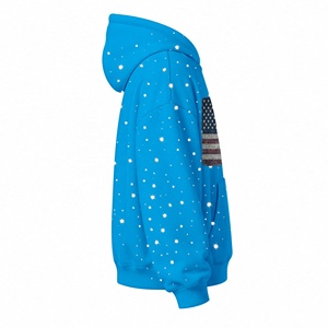 Sweat à capuche oversize de qualité supérieure, tendance, style streetwear, couleur bleu ciel, avec un nouveau design, sweat à capuche en coton - Product Image 6