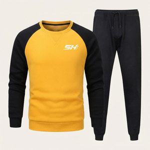 Customized Breathable Winter Men's 2-Piece Track Suit Full Ribbed Cuff Sleeves And Ankle Design Pullover Casual Jogging Wear <b>Set</b> - Product Image 6
