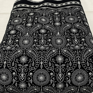 Velvet Fabric Embroidery Embroidered Velvet Fabric Wedding Dresses Fabric Beaded Evening Gown Fabric for Global Wholesale Buyers - Product Image 3