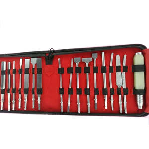 Juego de instrumentos quirúrgicos de ortopedia: Set de 20 piezas de cinceles óseos de acero inoxidable para implantes dentales manuales - Product Image 4