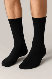 Chaussettes respirantes pour hommes, logo personnalisé, coton confortable, automne, vente en gros, chaussettes de course pour adultes, couleur unie, chaussettes pour hommes - Product Image 3