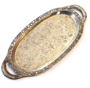 Exclusive Quality Aluminum Snacks <b>Serving</b> <b>Tray</b> Customized Size Oval Shape Sweets <b>Serving</b> <b>Tray</b> For Wholesale Supplies - Product Image 1