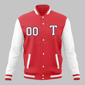 Chaqueta universitaria de alta calidad al por mayor para hombre, chaqueta universitaria de algodón polar con letras, chaqueta universitaria para hombre y mujer - Product Image 2