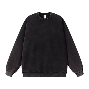 เสื้อสเวตเชิ้ตคอกลมสีเขียวทรงโอเวอร์ไซส์สำหรับผู้ชาย ผ้าฝ้าย 100% เฟรนช์เทอร์รี่ ทรงปกติ แขนยาว ถักทอ สวมใส่สบายๆ สำหรับฤดูใบไม้ร่วง - Product Image 2