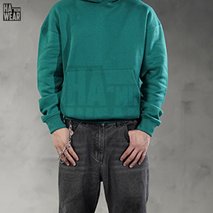 Sweat à capuche tendance pour homme, streetwear, uni, avec poche, pull-over pour homme, design personnalisé, prix d'usine OEM, approvisionnement en gros - Product Image 1