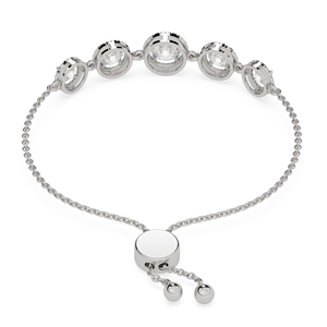 Bracelet en or 14 carats avec grappe de diamants, design halo, diamants ronds Lyna Five cultivés en laboratoire, disponible en 2 carats au total. - Product Image 5