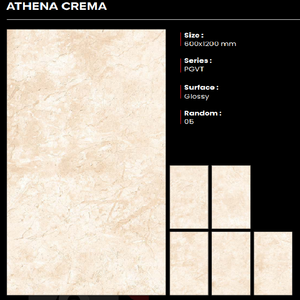 Baldosas de Porcelana Cerámica CLAYTON de Primera Calidad, Acabado Brillante, 600x1200mm, Antideslizantes, Garantía de 3 Años, Hechas en Gujarat, India - Product Image 1