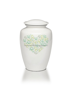 Blue Nature Printed Alloy Adult Cremation Urn for Ashes Funeral Supplies - Product Image 6