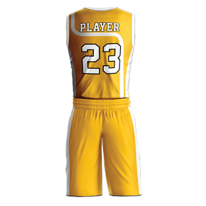 Uniformes de basket-ball en polyester de haute qualité sur mesure, taille plus, respirants, nouveau style, couleur unie avec logo imprimé - Product Image 6